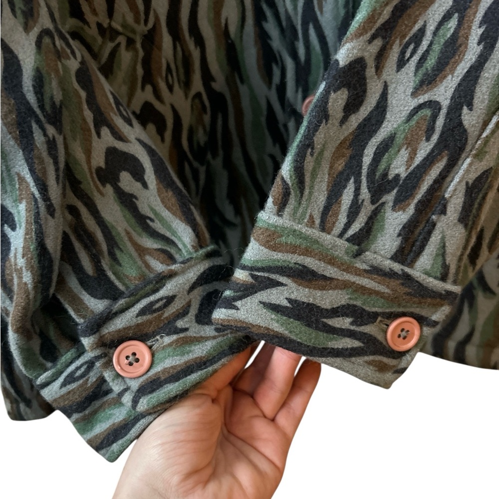 Vintage 100% Wool Woolrich Button Down Shirt Jacket Made in USA Men’s Medium - Picture 5 of 8